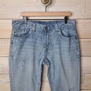 Americana Cyber Y2k Axel Distressed Walcott Vintage Bootcut Men's Jeans 34x34